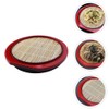 NOLITOY 3 Set Japanese Soba Noodle Plates with Bamboo Look