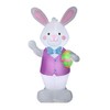 Gemmy 7 FT Easter Bunny Inflatable with Colorful Egg –