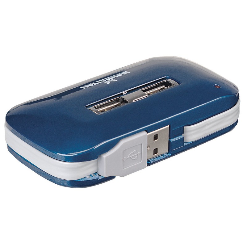 Manhattan AC-2635 Hub USB V2.0 7 Ptos Azul con Fuente,
