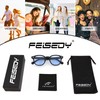 FEISEDY B2350 Wellington Sunglasses for Women, Men's, Square, Retro UV400,