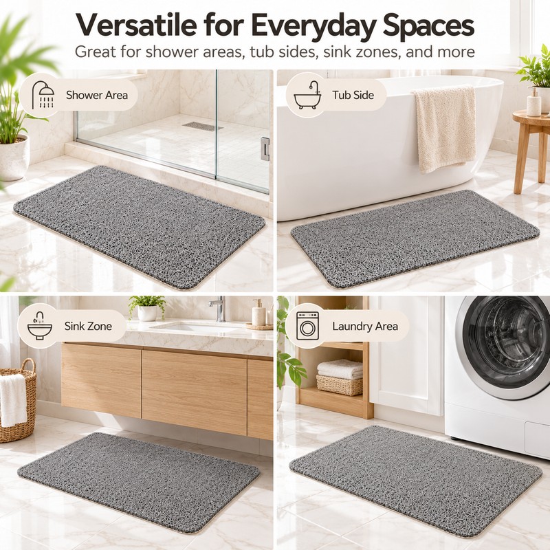 Non-Slip Bathroom Mat for Shower and Bathtub Areas – Quick-Drying