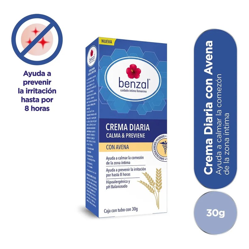 Benzal Wash íntimo Piel sensible y Crema de avena para