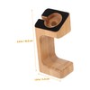 Mipcase 1Pc Bamboo Smart Watch Charging Stand Natural Grain Holder
