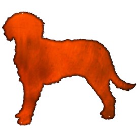 Handmade Copper Looking Dog Silhouette Metal Sign 27.3x23