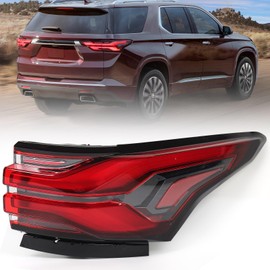 Huray Right LED Outer Tail Light Assembly Fit for Chevy Traverse 2022 2023 2024, RH Taillight w/Bulbs OE Style Tail lamp Rear Brake Lamp Replacement for 86785341 85133096 GM2805151 Passenger Side