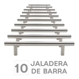 LIZOFERTAS  Jaladera Para Muebles 12.4 Cm Acero Inox Paq De 10 Pz