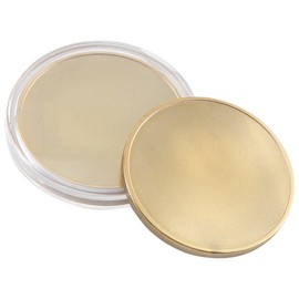 Sknrlko Pack of 10 Blank Engraved Blanks Coins, 40 mm Diameter with Acrylic Protective Box (Brass)