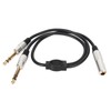 6.35mm Splitter Y Cable Mono Female to Dual Male 1/4