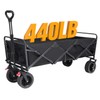 Beach Cart Large Capacity, Heavy Duty Folding Wagon Portable, Collapsible