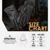 Dsane Winter Genuine Sheepskin Leather Gloves for Men, Warm Touchscreen