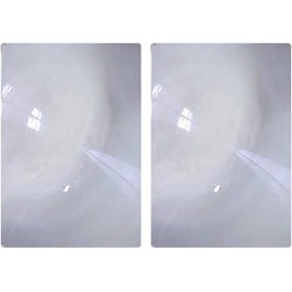 Opticlens Brand 2 Pack Full Page 3X Magnifier/Plastic Magnifying Sheet Fresnel Lens, 10.25" x 7"