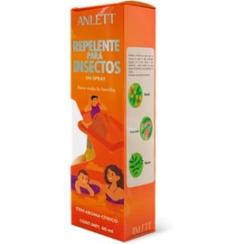 Repelente para Insectos en Spray, Aroma Cítrico, Para Toda la Familia, 60 ml