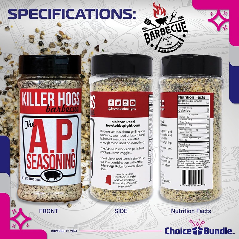 Killer Hogs AP Seasoning All Purpose Premium BBQ Barbecue Rub