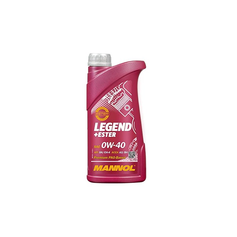 MANNOL Legend+Ester 0W-40 Full Synthetic Motor Oil, 1 Quart