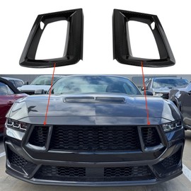 2024+ Mustang GT & GT Premium Front Grill Inserts (ABS Plastic (Carbon Fiber Look))