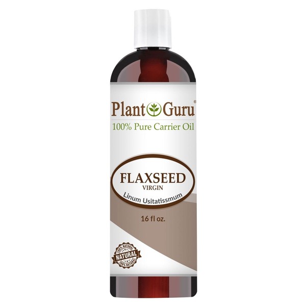 Flaxseed Oil 16 oz. Virgin Cold Pressed 100% Pure Flax Seed Linseed Liquid