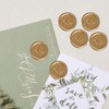 50Pcs Lily of The Valley Wax Seal Stickers, Antique Gold
