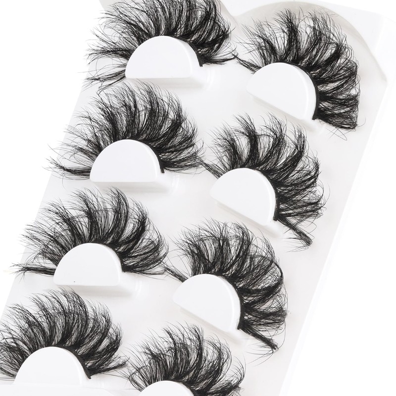 Losha 25mm Lashes Big Fluffy False Eyelashes 3D Dramatic Long