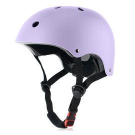 Kids Bike Helmet, Adjustable and Multi-Sport, from Toddler to Youth, 3 Sizes (Pale Lavender)