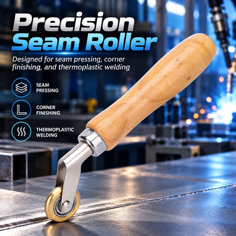 6mm Brass Corner Seam Roller with Wooden Handle