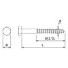 Coach Screw Unichrome 6X65 (50pcs)