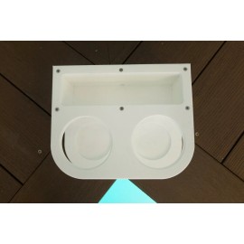 Trimmed Out Boat Marine Cup Holder Cupholder & Storage Box White Starboard