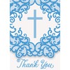 Fancy Blue Cross "Thank You" Notes (Pack of 8) -