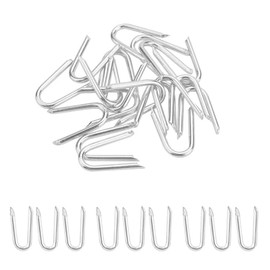220 Pcs Heavy Duty Fencing Staples - U-Shaped Wire Fencing Nails for Mesh, Chain Link & Woven Fence | Carbon Steel with Anti-Rust Coating, Galvanized