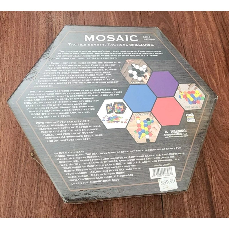 Continuum Games Mosaic Tile Strategy Board Game by Continuum Games
