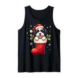 Havanese Christmas Stocking Puppy Dog Lover Holiday Tank Top