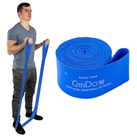 CanDo Banda de Resistencia de Ejercicio multiagarre de 6 pies con Trabillas para Manos y pies para Entrenamientos totales del Cuerpo