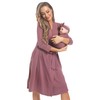 WINROLA Maternity Robe with Matching Swaddle Set, Mommy Me Set
