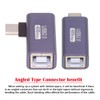 NFHK 2pcs/lot USB 2.0 B Female to Type C Male
