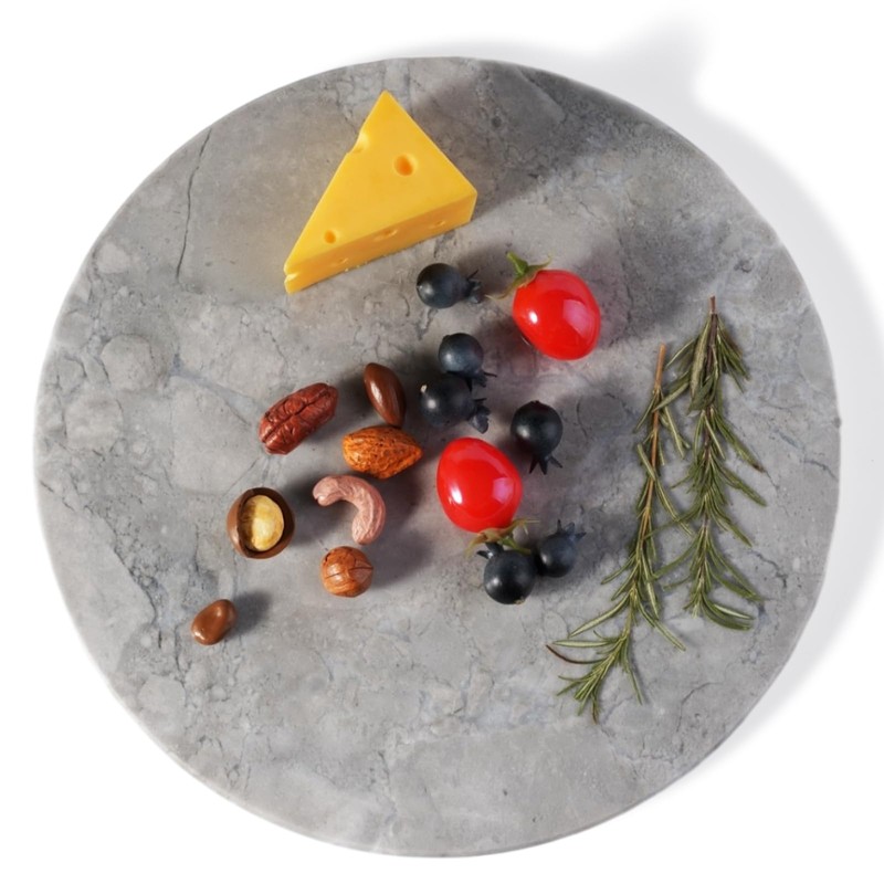 Koville Natural Marble Cutting Board for Kitchen Countertop, 16" x