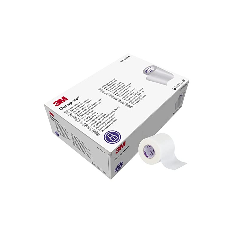 3M Durapore Cinta Quirúrgica 1538-2, 5 cm x 9,1 m,