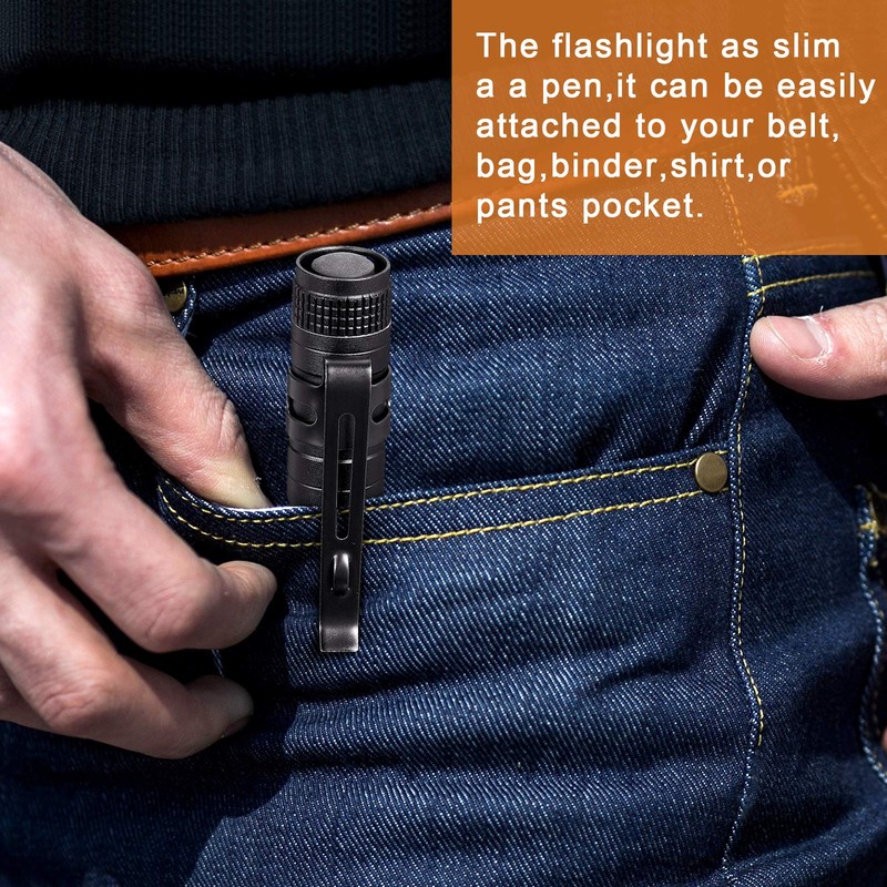 Honoson 6 Pieces LED Pen Light Flashlight Small Mini Flashlight