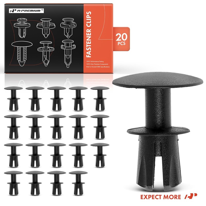 A-Premium 20 PCS Exterior Pillar Molding Car Retainer Fastener Push