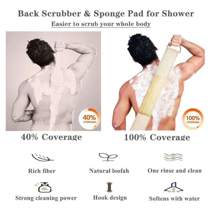 Esponja Exfoliante Natural De Lufa Para Ducha Y Baño