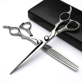 Hairdressing Scissors, Hairdressing Scissors, Super Sharp Hairdressing Scissors, 5.5/6/7/8 Inch Scissors for Cutting Hair, Stable Hand Feel (7-Inch Two-Piece Set)