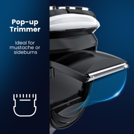 Electric Razor for Men with Nose Trimmer (Blue)