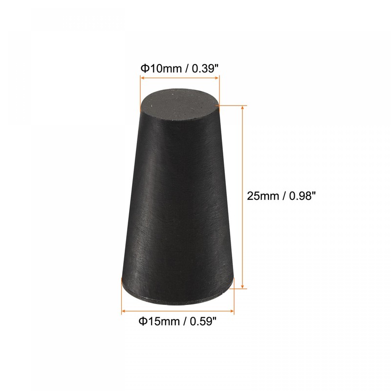 sourcing map Pack of 15 Tapered Rubber Caps 10 mm
