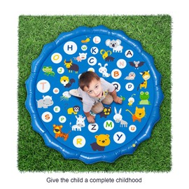 Splash pad for Kids, Arfbear 67" Kiddie Pool Splash Pads for Toddlers 3-16 Summer Outdoor Water Spray Play Mat Wading Pool Inflatable Baby Kids Water Toys