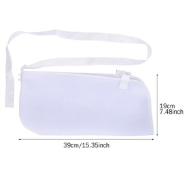 Shuoteng Breathable Mesh Arm Sling Support, 1Pc Shoulder Immobilizer Mesh Shoulder Sling, Adjustable Breathable Mesh Shoulder Wrist Sling, White