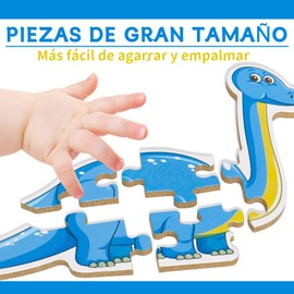 FERREL Juguetes de Rompecabezas, Juguetes Didácticos, Juguetes de Rompecabezas de Animales, Rompecabezas de 4-6 Piezas Juego de Juguetes Educativos, Regalo Rompecabezas (Auto)