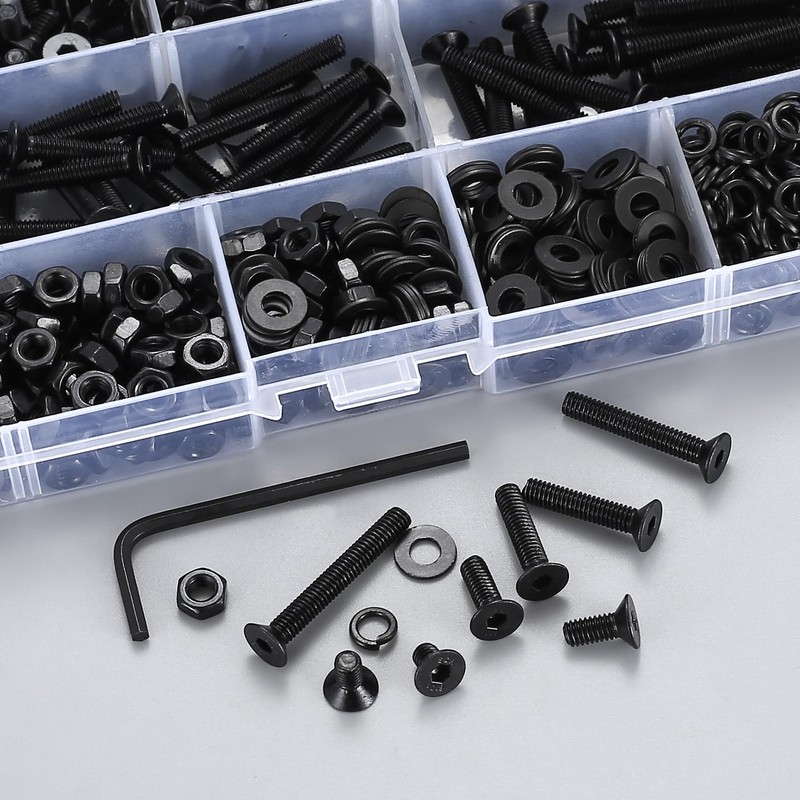 820 Pcs M4 Bolts and Nuts Set, M4 Countersunk Bolts,