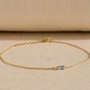Birthstone Gold Bracelets for Women Dainty 14K Gold Plated Bracelet