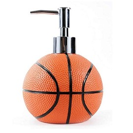 zmgmsmh Cute Basketball Resin SPA Collection Liquid Soap Dispenser, Lotion Bath Accessory Soap Dispenser Pump The Lotion can not Too Sticky or Thick,add Water or can not Pumped Out (Basketball)