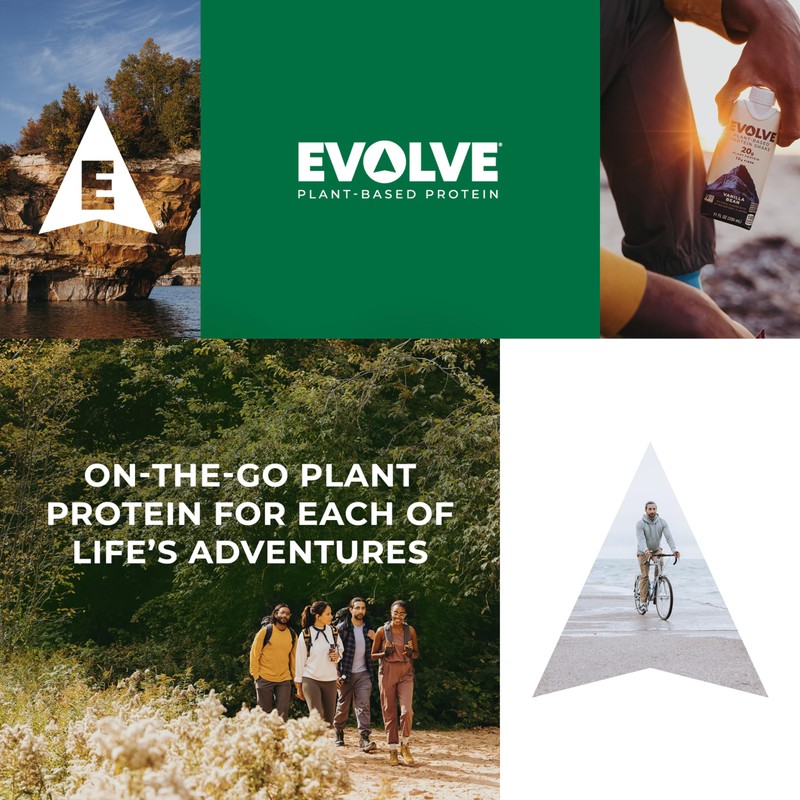 Evolve Plant Based Protein Shake, Double Chocolate, 20g Vegan Protein,