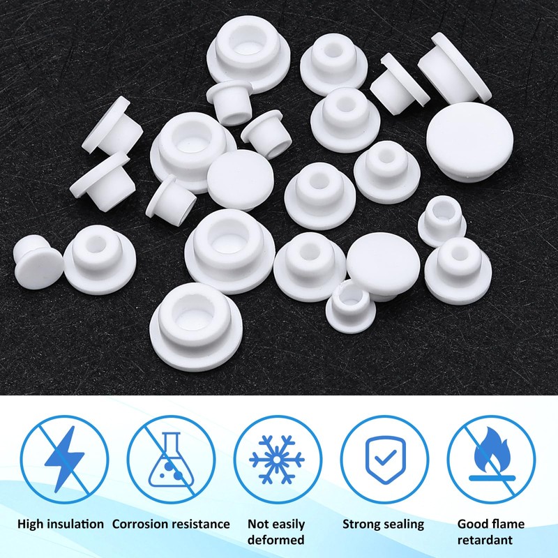 24 PCS Bathtub Jet Covers 4 Sizes Silicone Hole Plug