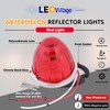 Ledvillage 2Pcs Red Watermelon LED Light with Stainless Steel Bracket,